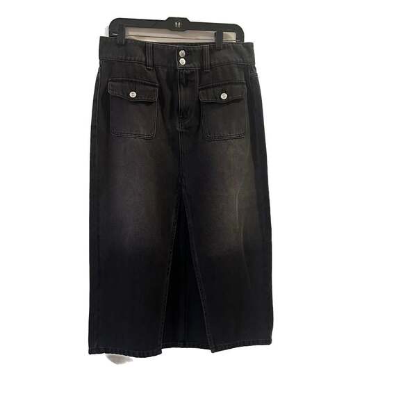 Free People Dresses & Skirts - We The Free Free People Cottagecore Goth Madison Midi Denim Skirt in Black Wash